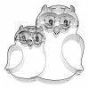 Keksausstecher RBV Birkmann Ausstecher Eulenpaar Kunti & Krümel 9,5cm Edelst.