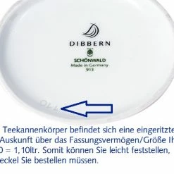 Teekannen Dibbern Solid Color Pazifikblau Deckel Für Teekanne 1,10 Ltr. -Zetzsche Geschäft IMG100090130 17153