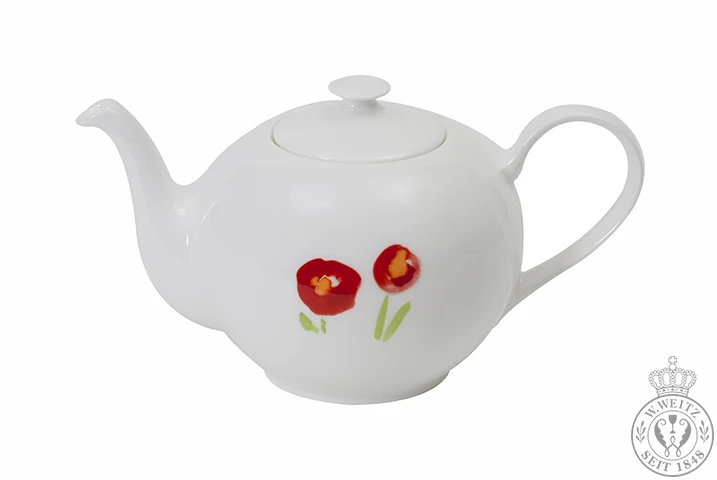Teekannen Dibbern Impression Mohn Rot Teekanne Rund 1,30ltr. 1 Teekannen Dibbern Impression Mohn Rot Teekanne Rund 1,30ltr.