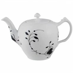 Teekannen Royal Copenhagen Mega Schwarz Gerippt Teekanne 1,0ltr. 2541141