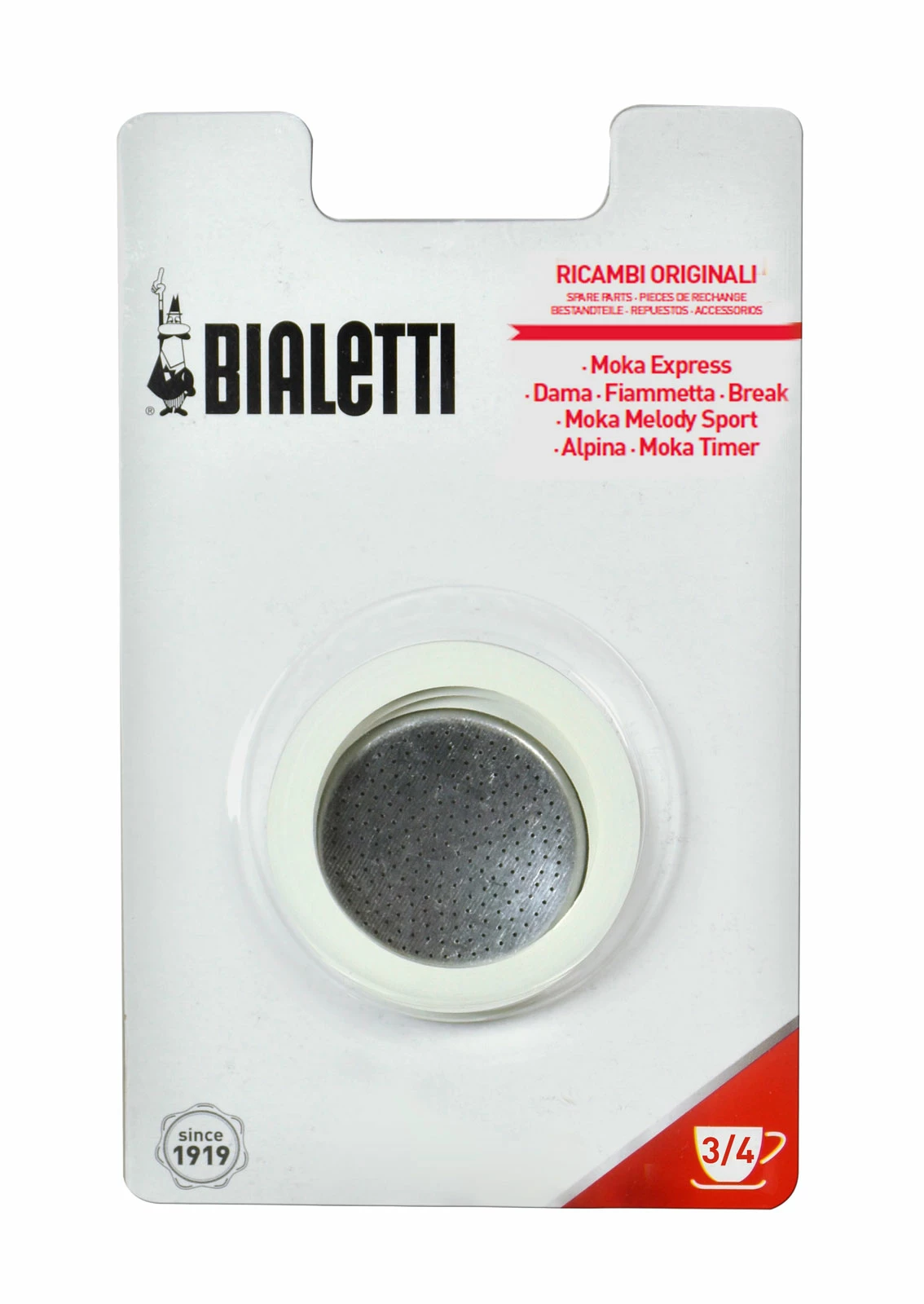 Bialetti Italien 3 Ersatzdichtungen + 1 Filter F. 3/4 Tassen 800033 1 Bialetti Italien 3 Ersatzdichtungen + 1 Filter F. 3/4 Tassen 800033