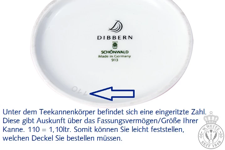 Teekannen Dibbern Solid Color Salbei Deckel Für Teekanne 1,10ltr. 3 Teekannen Dibbern Solid Color Salbei Deckel Für Teekanne 1,10ltr. – Bild 3