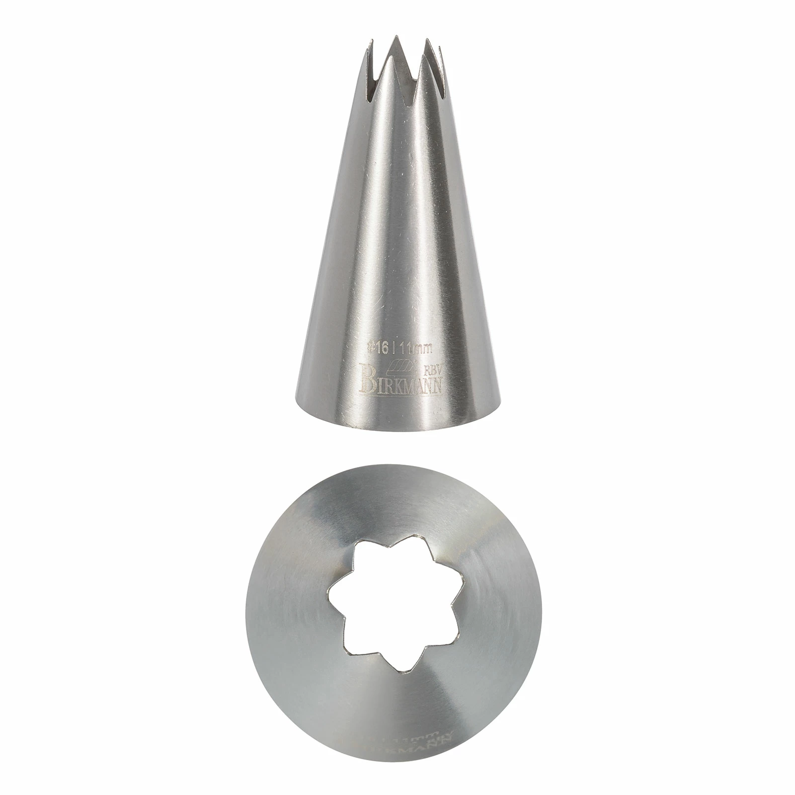 Spritzbeutel & -tüllen RBV Birkmann Sterntülle Nr.16 - Ø 11mm Edelstahl 1 Spritzbeutel & -tüllen RBV Birkmann Sterntülle Nr.16 - Ø 11mm Edelstahl