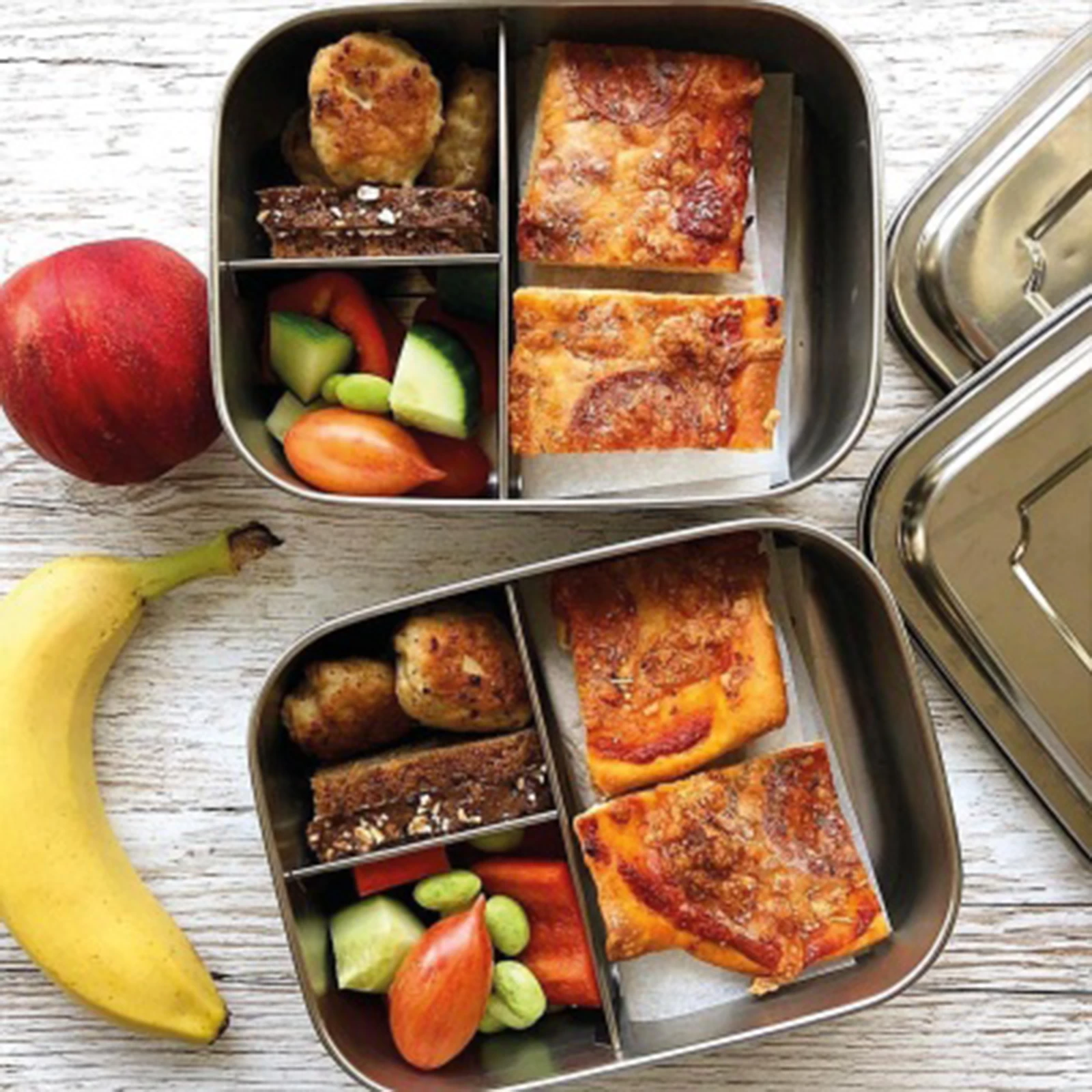 Yummii Yummii Bento Lunchbox Groß 3 Edelstahl 2 Yummii Yummii Bento Lunchbox Groß 3 Edelstahl – Bild 2