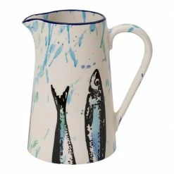 Vista Portuguese Wet Painting Krug L 22cm Konisch Fische