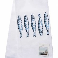 Küchentextilien Vista Portuguese Geschirrtuch Sardines Blue 50x70cm