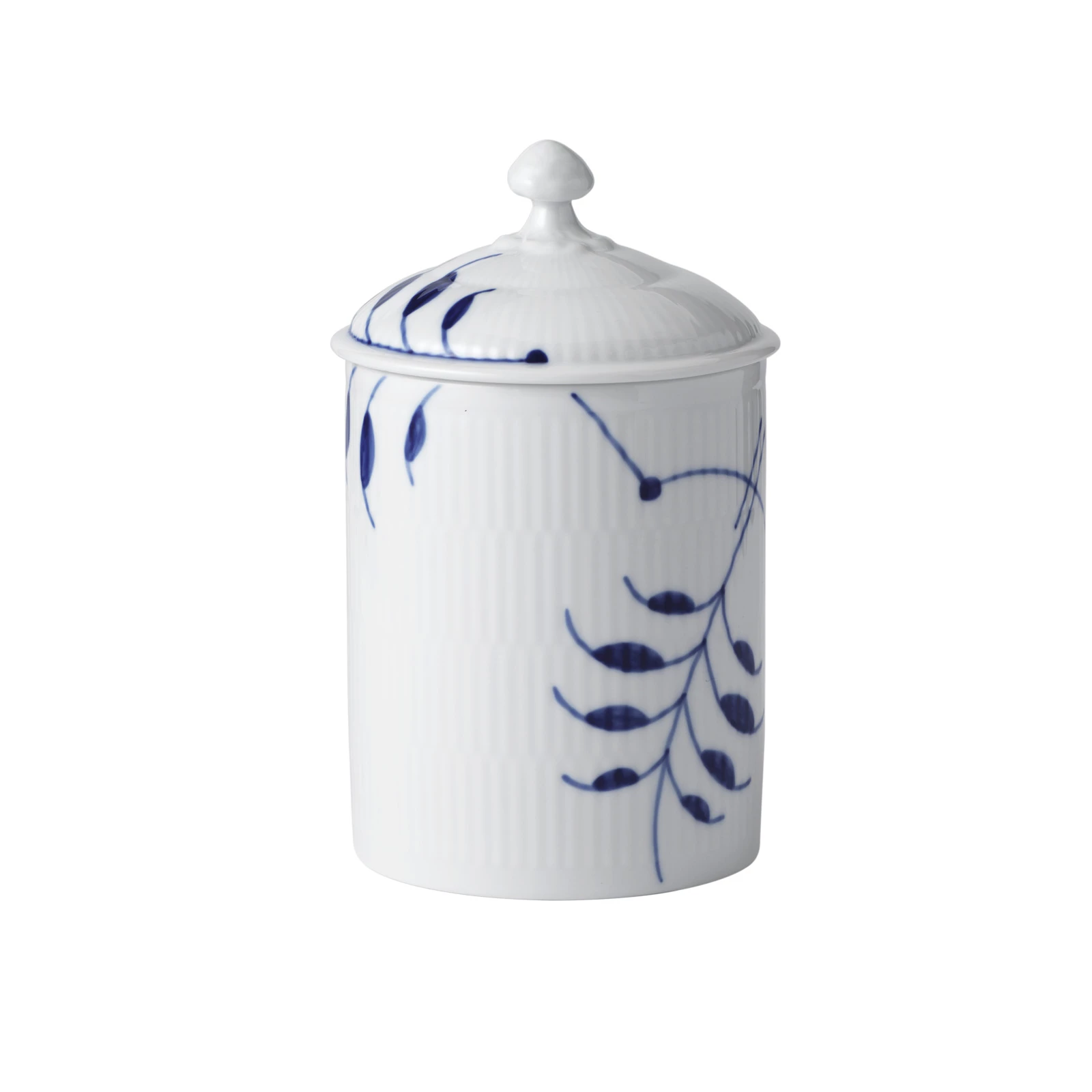 Royal Copenhagen Mega Blau Gerippt Dose Mit Deckel 16cm 2 Royal Copenhagen Mega Blau Gerippt Dose Mit Deckel 16cm – Bild 2