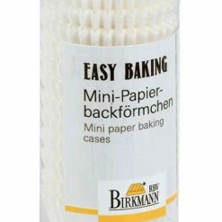 Noch Mehr Backzubehör RBV Birkmann Easy Baking Mini-Muffin-Papierbackförmchen Ø4,5 Weiß