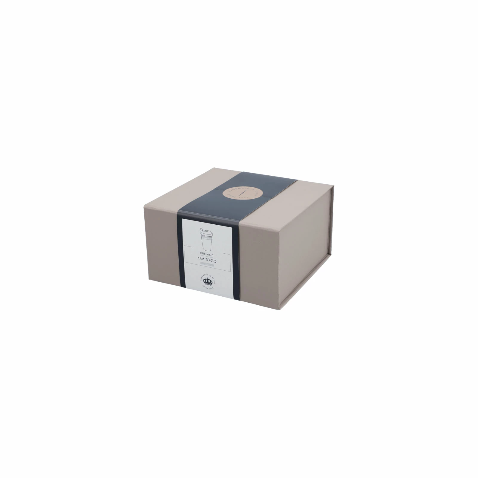 KPM - Berlin Porzellanbecher KPM - Berlin Kurland Grau To-Go Becher Mit Deckel 2 KPM - Berlin Porzellanbecher KPM - Berlin Kurland Grau To-Go Becher Mit Deckel – Bild 2