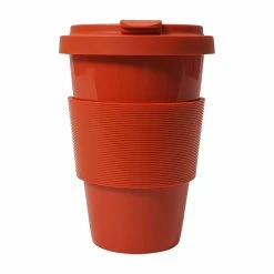 Porzellanbecher Dibbern Solid Color Koralle Coffee-To-Go Becher 0,35ltr.