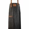 Grillen Crafted Leather Rustic Leather Schürze Schwarz