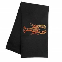 Küchentextilien Vista Portuguese Geschirrtuch Schwarz Lobster/ Hummer 50x70cm