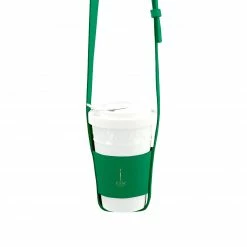 KPM - Berlin Porzellanbecher KPM - Berlin Kurland To-Go Carrier Leder Grün Mit Goldprägung