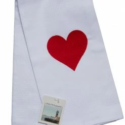 Küchentextilien Vista Portuguese Geschirrtuch Herz Erdbeerrot 50x70cm