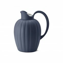 Isolierkannen Georg Jensen Bernadotte Thermoskanne/Druckknopf 1,0ltr. Blau
