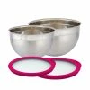 Salatschüsseln Rösle Schüssel-Set 4-tlg. 20+24cm M. Deckel Pink Charity